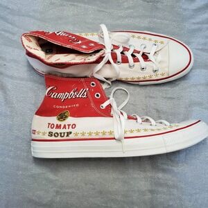 Converse All Star x Andy Warhol Campbell's Soup Tomato Sneakers High Top Size 13